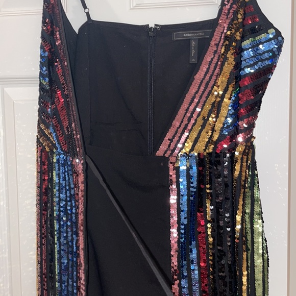 BCBG MaxAzria Sequin multi colored spaghetti strap dress - Picture 5 of 5